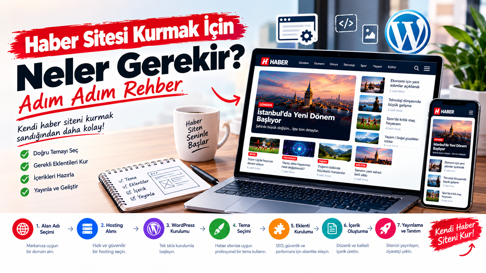 Haber Sitesi Kurmak İçin Neler Gerekir? Adım Adım Rehber