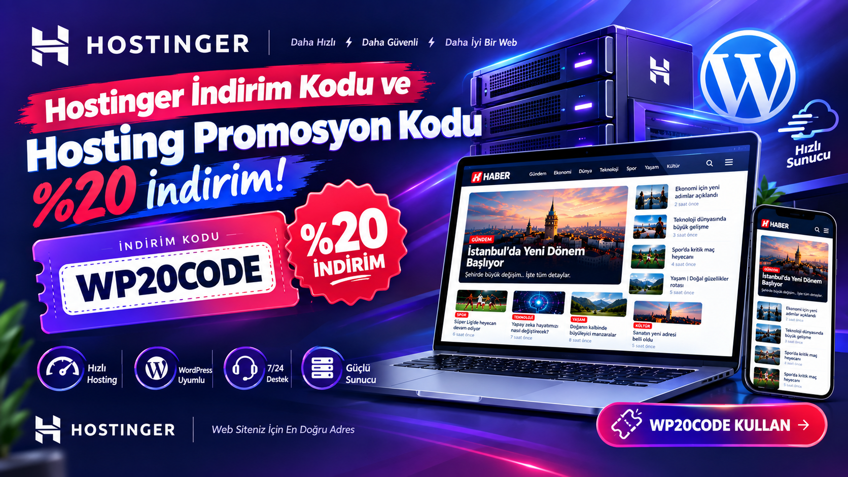 Hostinger İndirim Kodu ve Hosting Promosyon Kodu – %20 İndirim (2026)