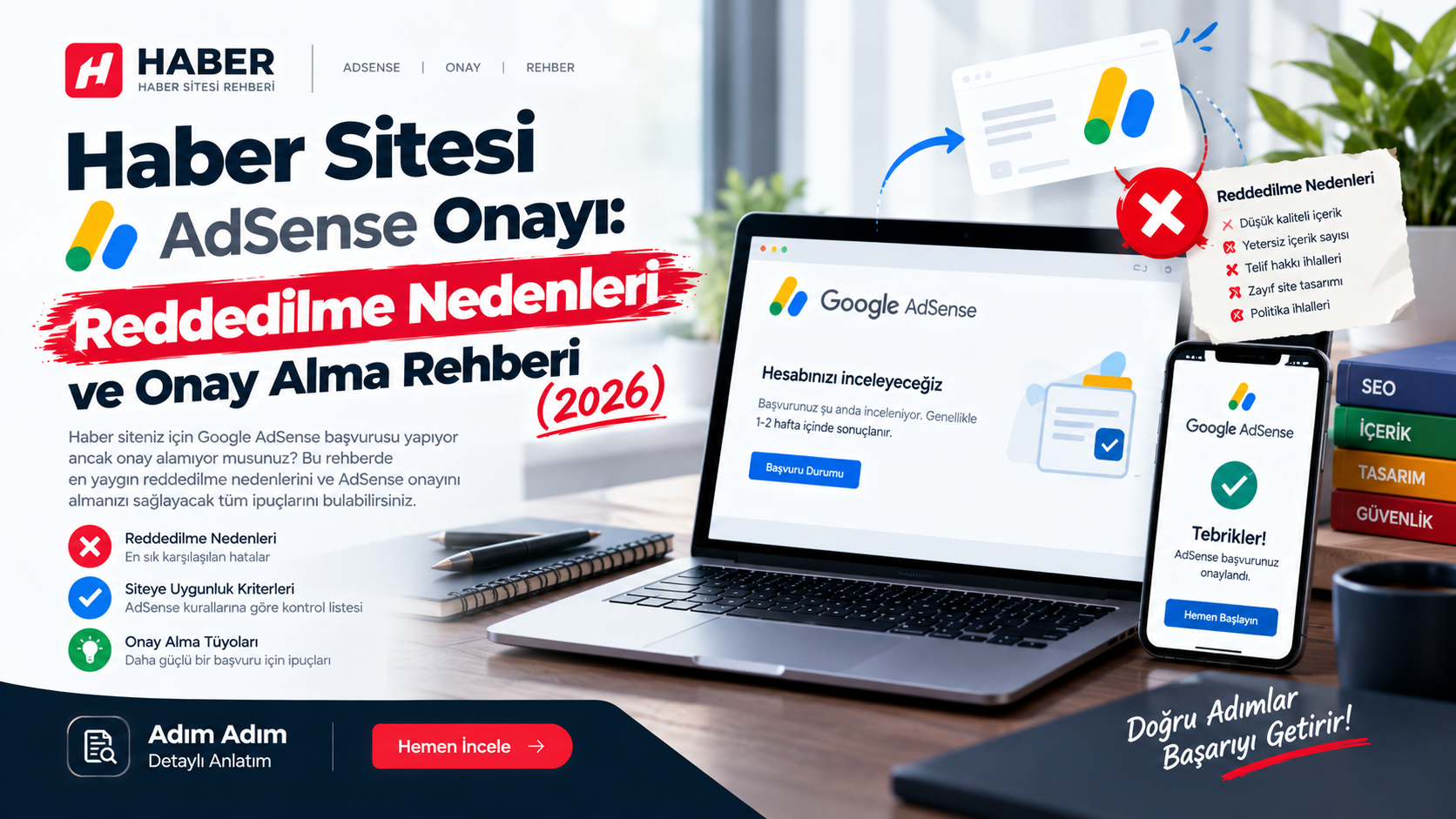 Haber Sitesi AdSense Onayı: Reddedilme Nedenleri ve Onay Alma Rehberi