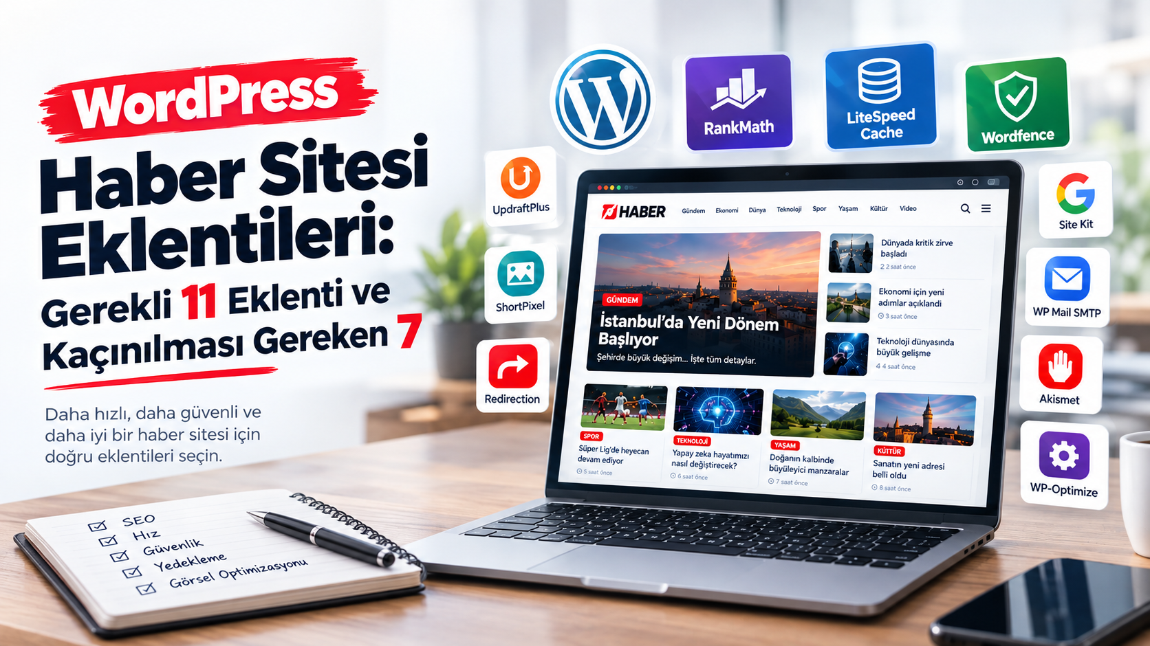 WordPress Haber Sitesi Eklentileri: Gerekli 11 Eklenti ve Kaçınılması Gereken 7