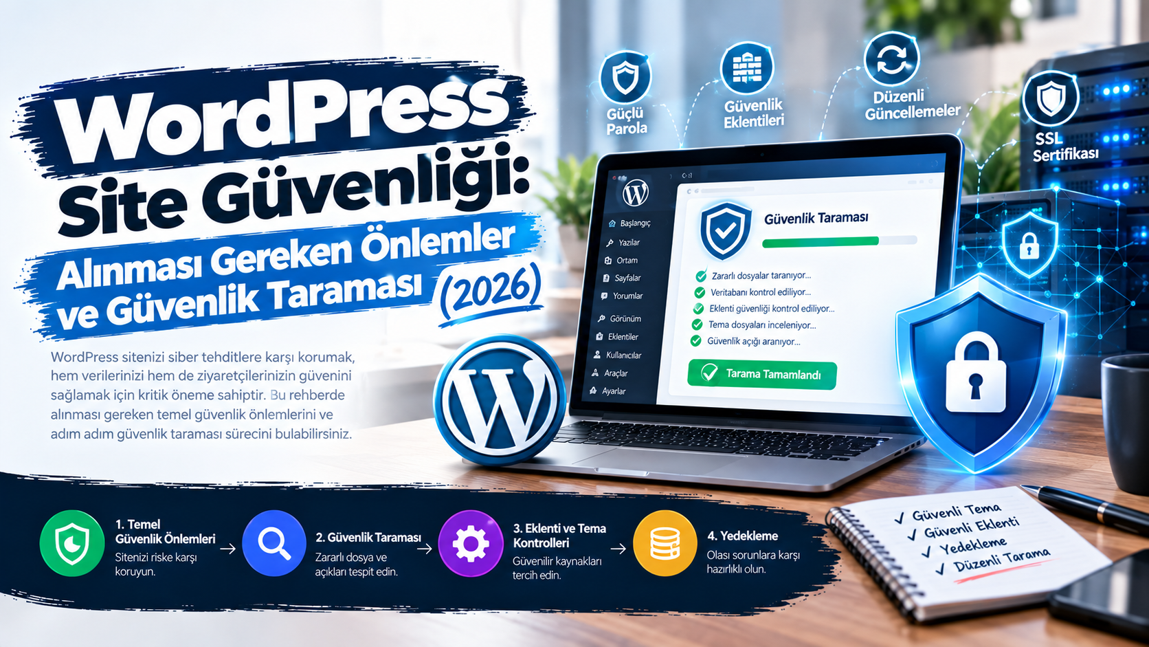 WordPress Site Güvenliği: Alınması Gereken Önlemler ve Güvenlik Taraması (2026)