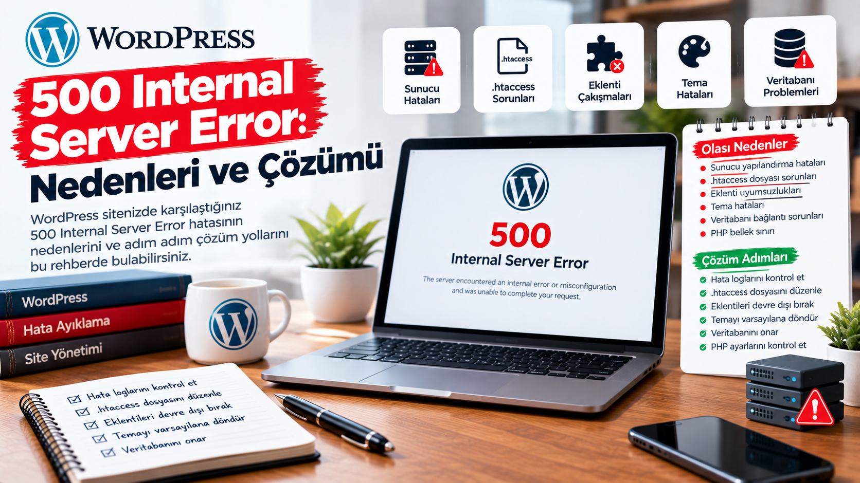 WordPress 500 Internal Server Error: Nedenleri ve Çözümü