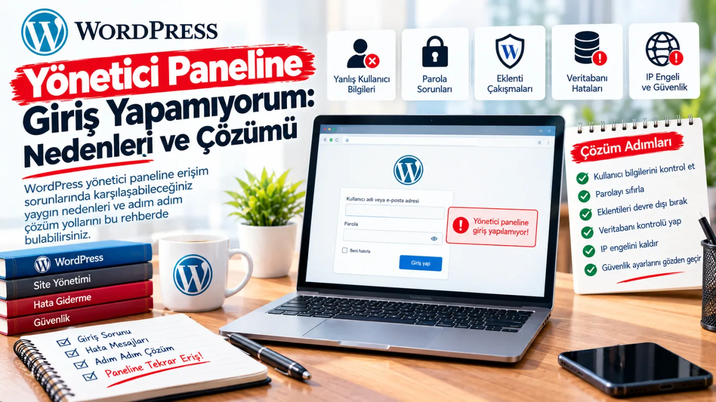 WordPress Yönetici Paneline Giriş Yapamıyorum: Nedenleri ve Çözümü