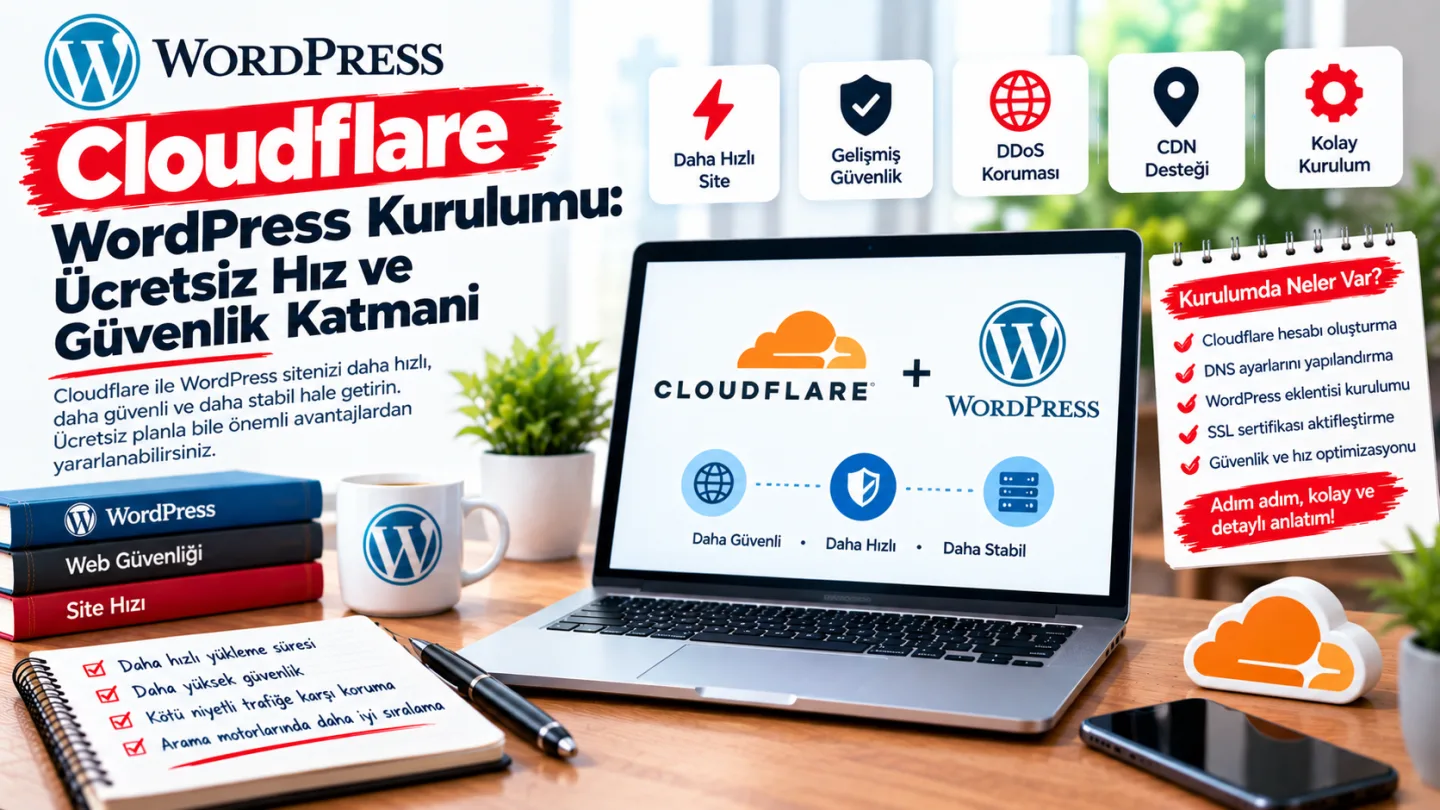 Cloudflare WordPress Kurulumu: Ücretsiz Hız ve Güvenlik Katmanı