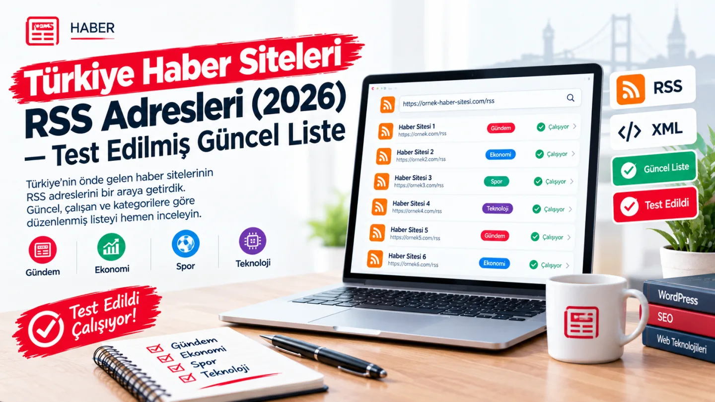 Türkiye Haber Siteleri RSS Adresleri (2026) — Test Edilmiş Güncel Liste