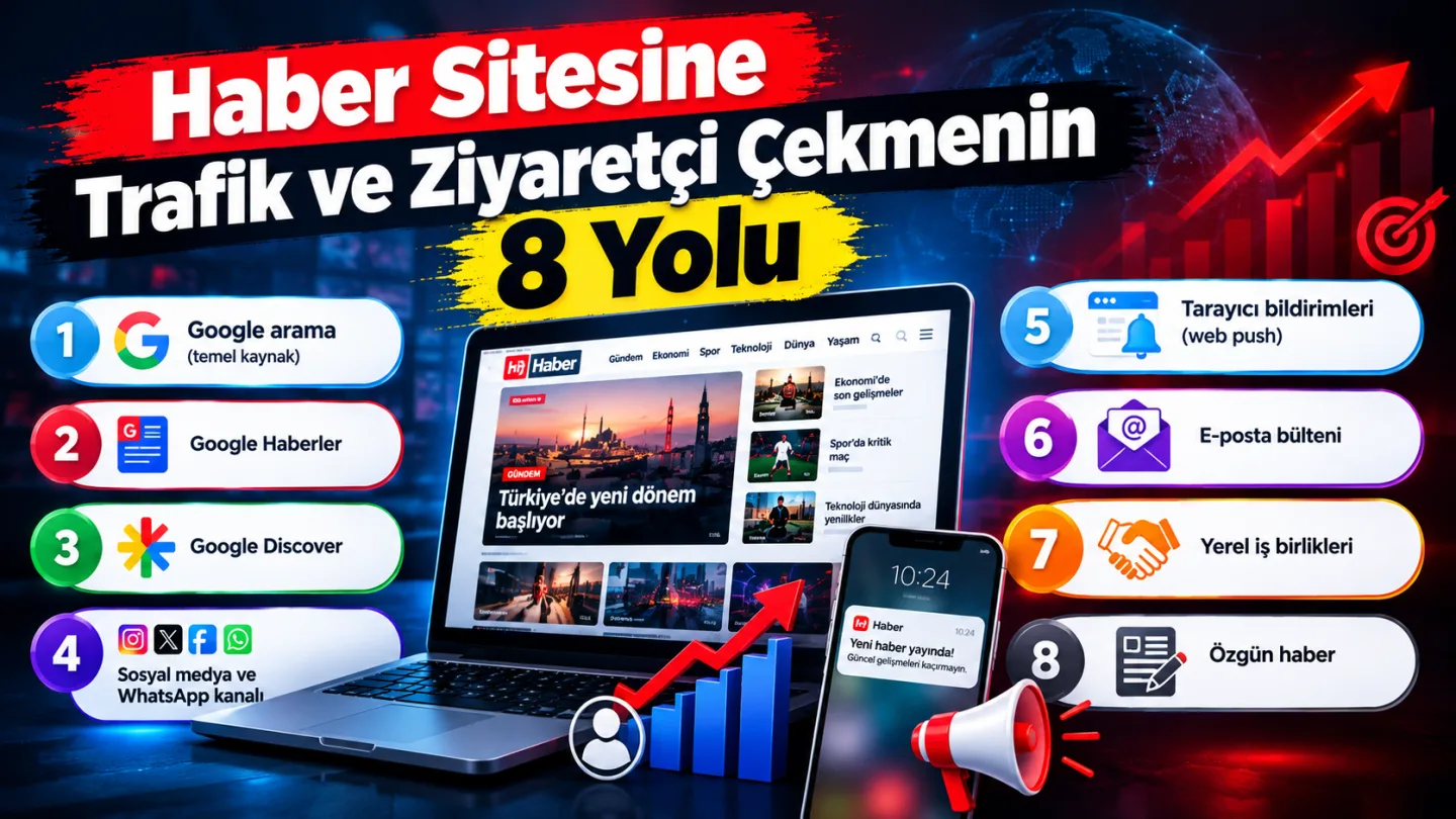 Haber Sitesine Trafik ve Ziyaretçi Çekmenin 8 Yolu