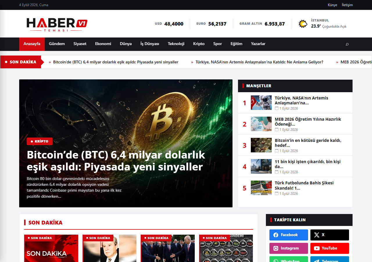 Haber Teması V1 önizleme
