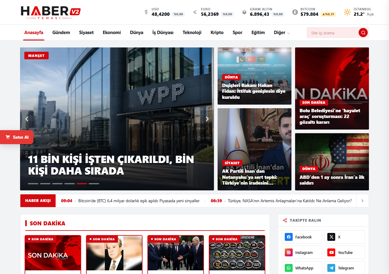 Haber Teması V2 önizleme